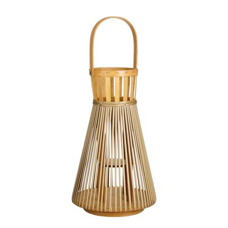 Lanterne en polyester recyclé marron clair H45