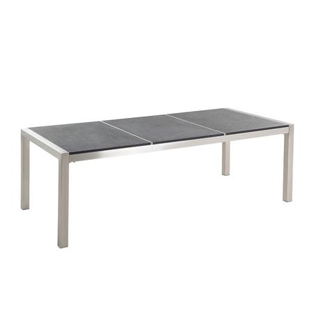 Table de jardin avec plateau gris graphite