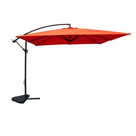 Parasol déporté 3 x 3 m terracotta