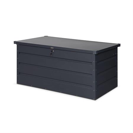Coffre de jardin métal 385l anthracite