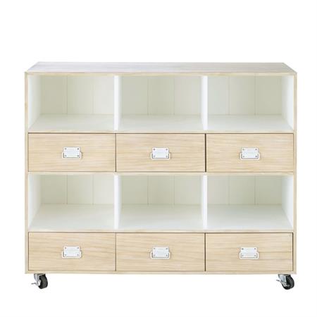 Cabinet de rangement à roulettes 6 tiroirs Marin