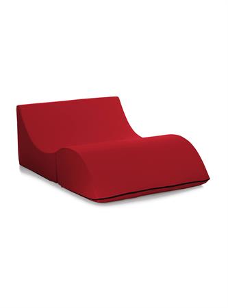 Lit pliant en similcuir rouge 100x200 cm