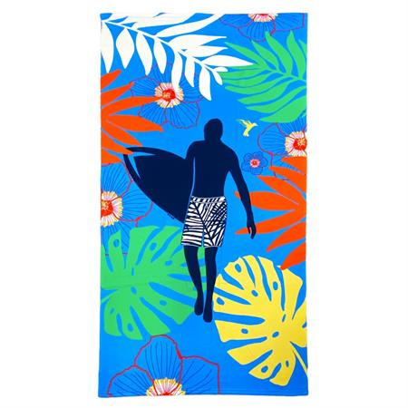 Serviette de plage microfibre Paulo 90x170cm bleu