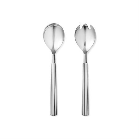 Couverts Bernadotte pour la salade Métal argent 10x23x10 cm