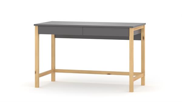 Bureau enfant en pin massif&MDF 120x60 gris foncé
