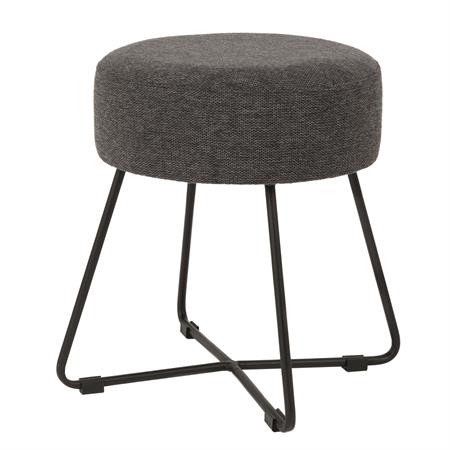 Tabouret gris anthracite et métal noir