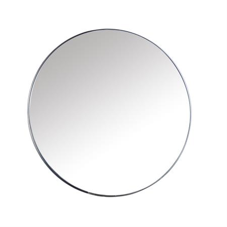 Miroir rond loft avec contour en étain noir 92cm