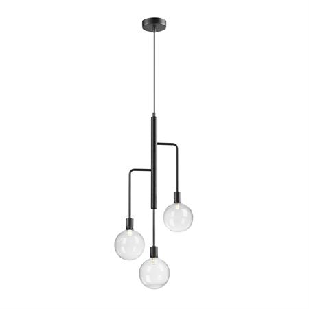 Suspension en verre fumé et métal noir