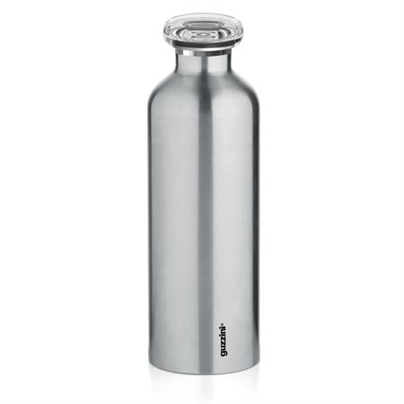 Bouteille isotherme argentée avec bouchon dévissable 75 cl