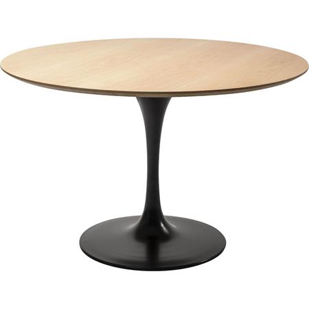 Table à manger 6 personnes ronde chà ?ne et noir D120