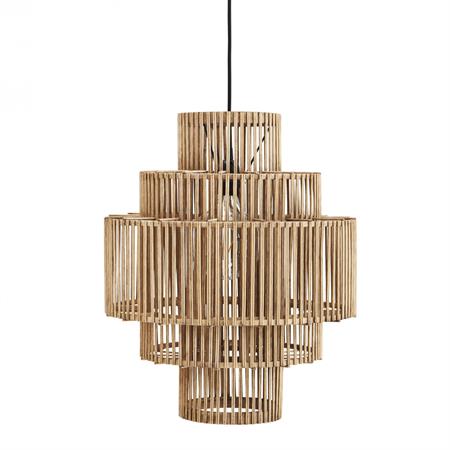 Lampe suspension en bambou et métal