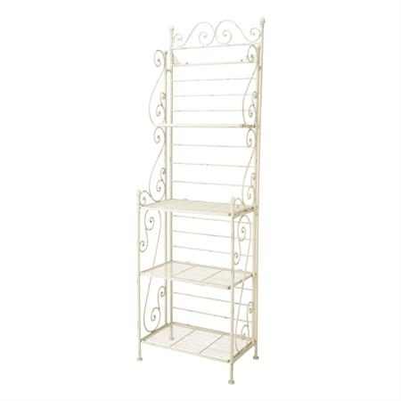 Étagère en fer forgé ivoire L 58 cm Manon