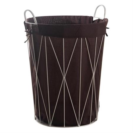 Panier à linge en métal et coton