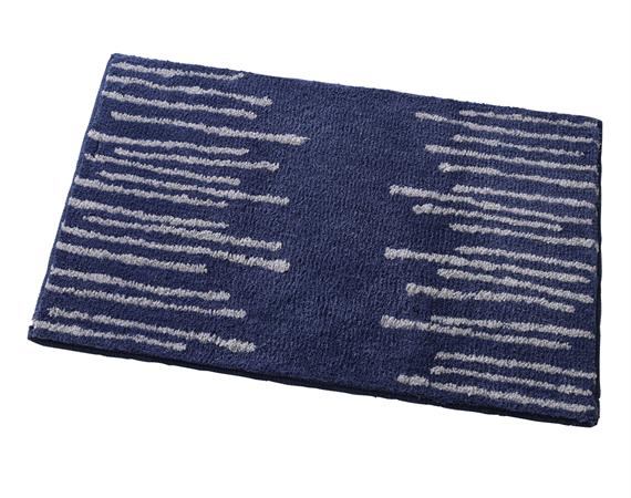 Tapis contour wc 50x45 bleu en polyester 1850 g/m²