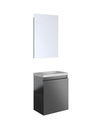 Meuble lave-mains gris foncé