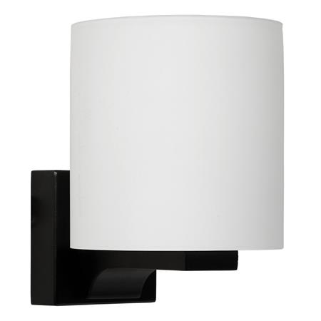 Applique murale salle de bain verre h14cm noir