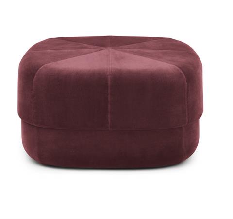 Pouf en velours 65 cm bordeaux Circus foncé rouge - Normann Copenhagen