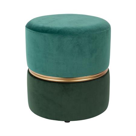 Pouf en tissu vert