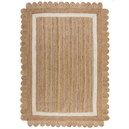 Tapis de salon en jute beige 120x170 cm