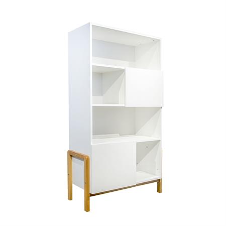 Bibliothèque 2 portes blanc beige