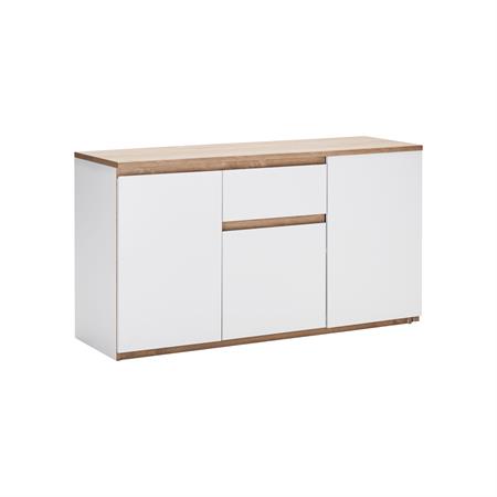 Bureau pivotant blanc et effet bois clair