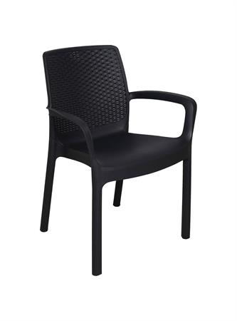 Chaise d'extérieur anthracite 54x61 cm