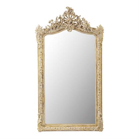 Miroir rectangulaire à moulures dorées 85x153