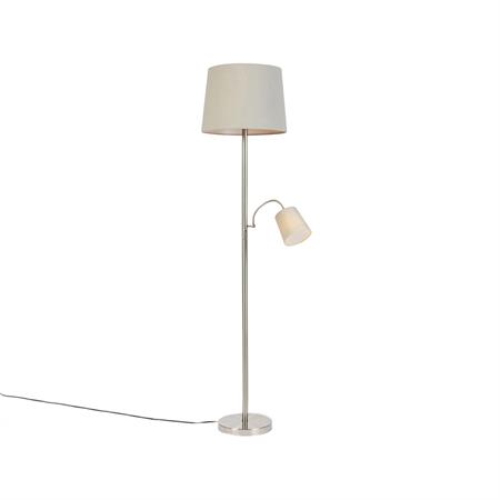 Lampadaire en acier gris
