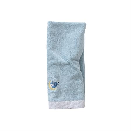 Serviette de toilette Bleu Polaire brodé bouclette bleu 50 x 90 cm
