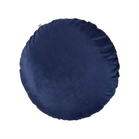 Housse de coussin en velours Bleu nuit et taupe  Ø45 cm