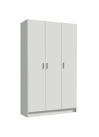 Armoire polyvalente à 2 portes effet bois blanc 109x37 cm