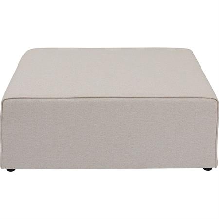 Pouf pour canapé modulable en tissu crème L80