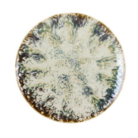 Lot de 6 assiettes plates abstraites en porcelaine 27cm
