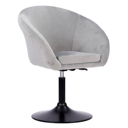 Tabouret de bar réglable en velours gris