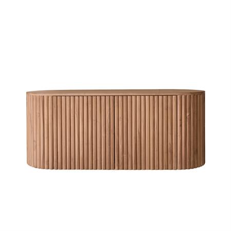 Meuble de salle de bain suspendu en teck massif 140 cm