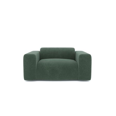 Fauteuil velours à motifs vert émeraude