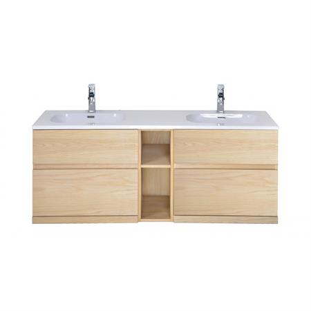 Meuble sous vasque chêne avec plan résine  140cm