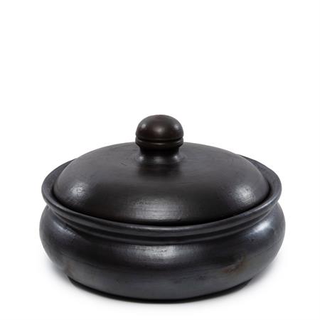 Pot à curry en terre cuite noir