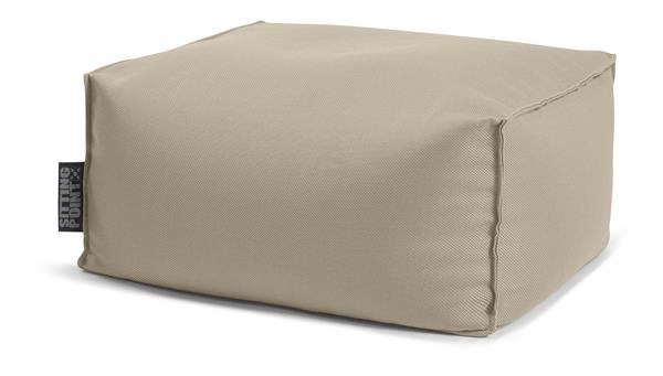 Pouf repose-pieds exterieur  taupe 55x65x30
