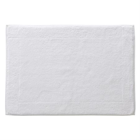 Tapis de bain en  coton blanc 50 x 70 cm