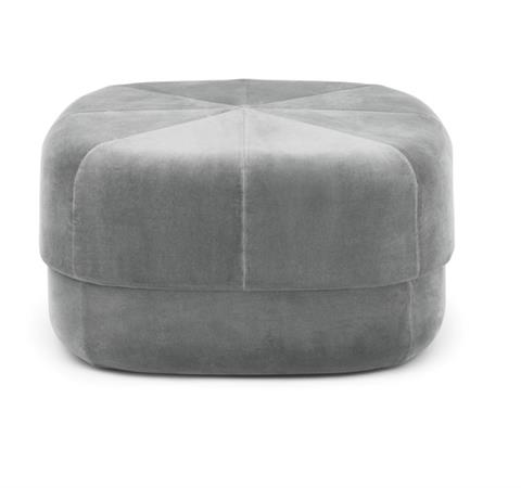 Pouf en velours 65 cm gris Circus Grey - Normann Copenhagen