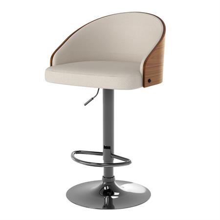 Chaise de bar réglable 63/84 cm en tissu beige