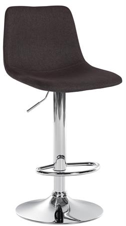 Tabouret de bar en tissu ajustable pivotant tissu Taupe