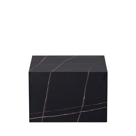 Table basse effet marbre H40xL60cm - Noir