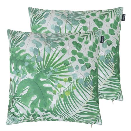 Lot de 2 coussins d'extérieur eucalyptus 43x43