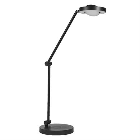 Lampe de bureau avec chargeur à induction en PVC noir