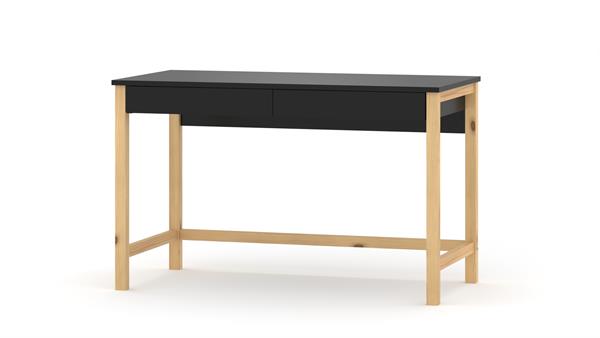 Bureau enfant en pin massif&MDF 120x60 noir