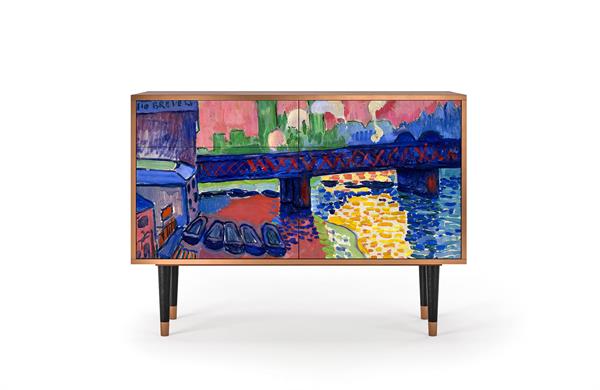 Buffet  multicolore 2 tiroirs et 2 portes L 115 cm