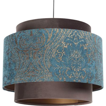 Suspension Velours Bleu 40x40x31 cm
