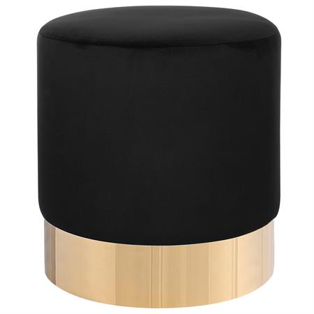 Pouf en tissu noir 39x40cm
